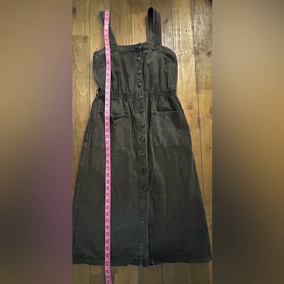 SHE + Sky Stylish Black Light Denim Dress Sleeveless with straps Western - Picture 8 of 13